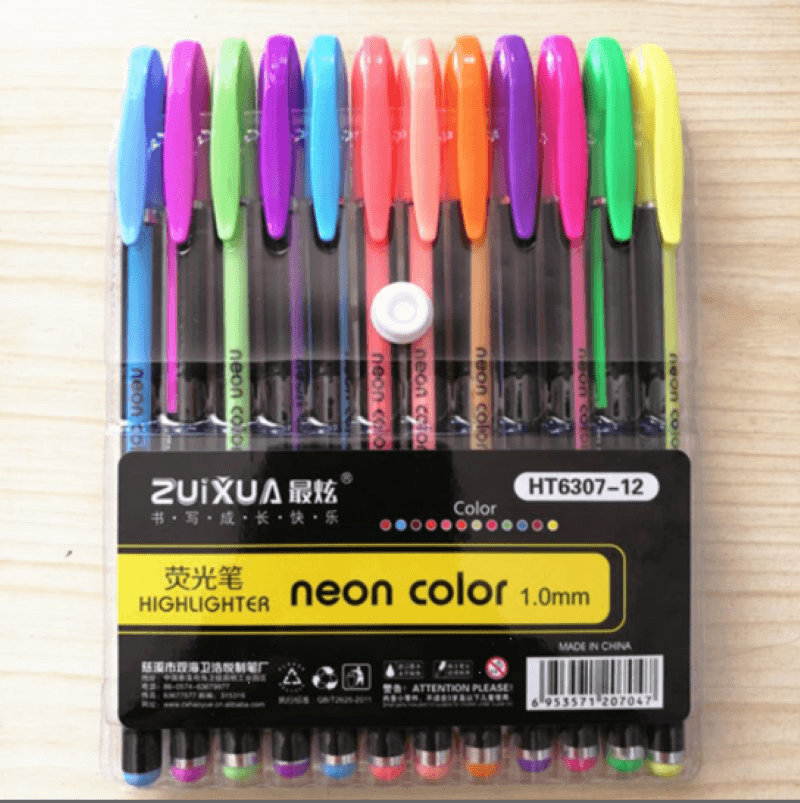 Gel pens - Gel Pen Set - Neon Color - Highlighter