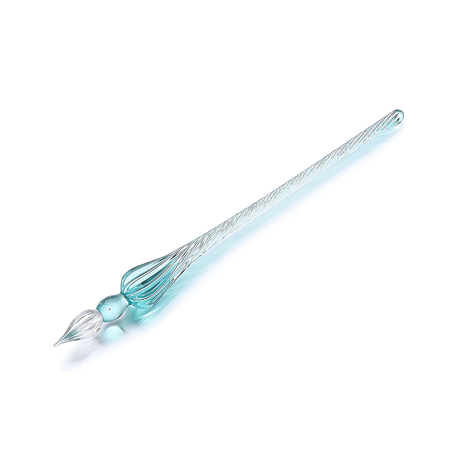 a turquoise glass dip pen