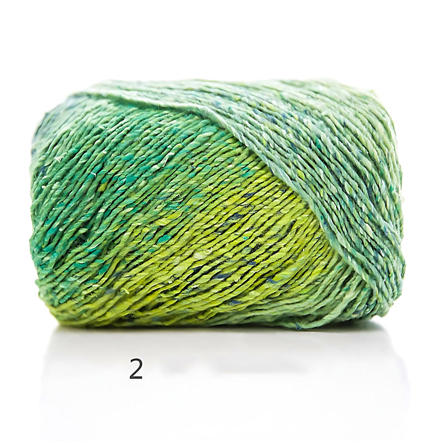 a green gradient color polyester yarn