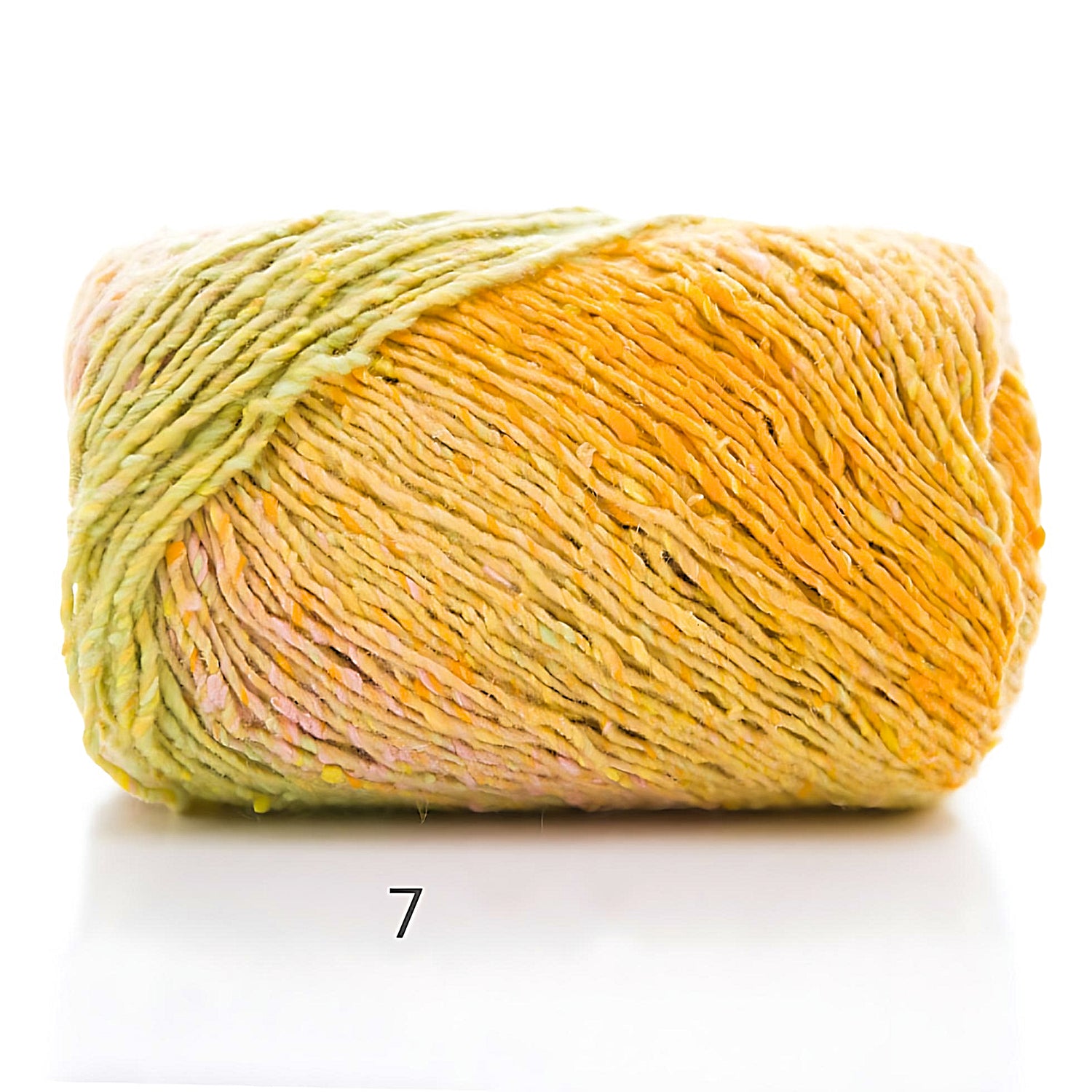 a yellow gradient color polyester yarn