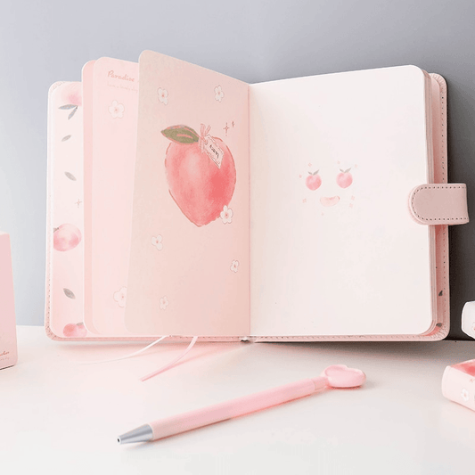 Notebooks & Notepads - Hardcover Notebook - Paradise of Peaches -