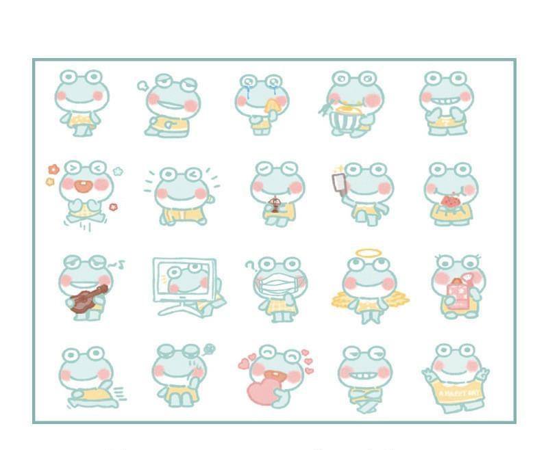 Decorative Stickers - Kawaii Stickers - Cute Animals - Frog