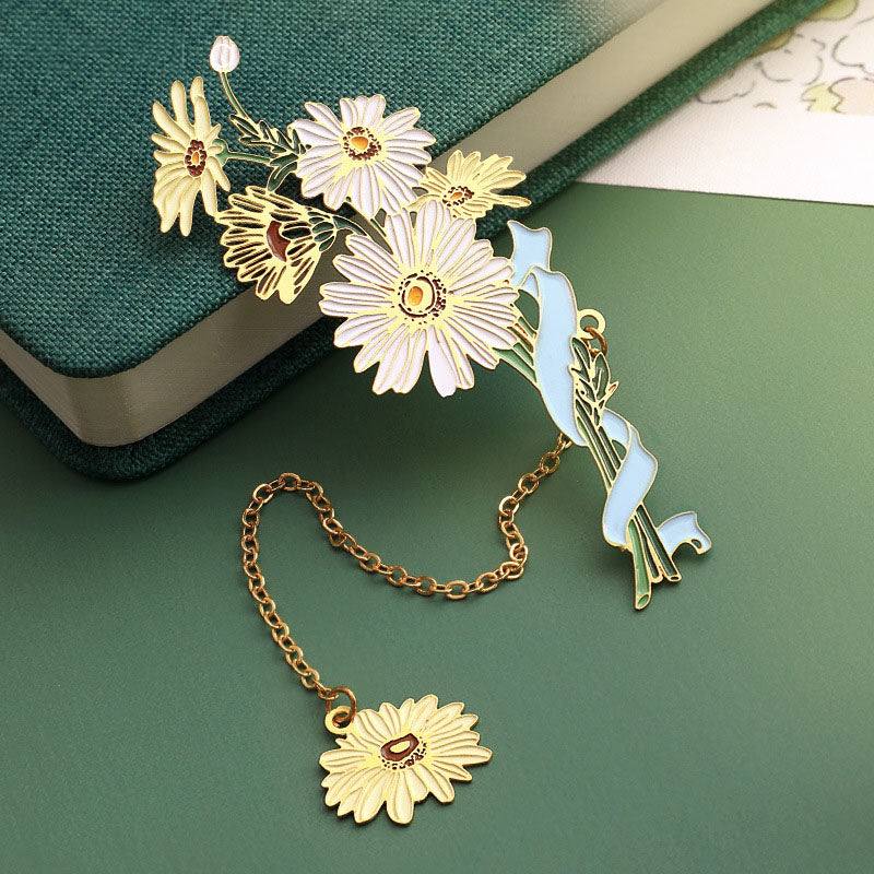 Metallic Bookmarks - Metallic Bookmark - Lovely Flowers -