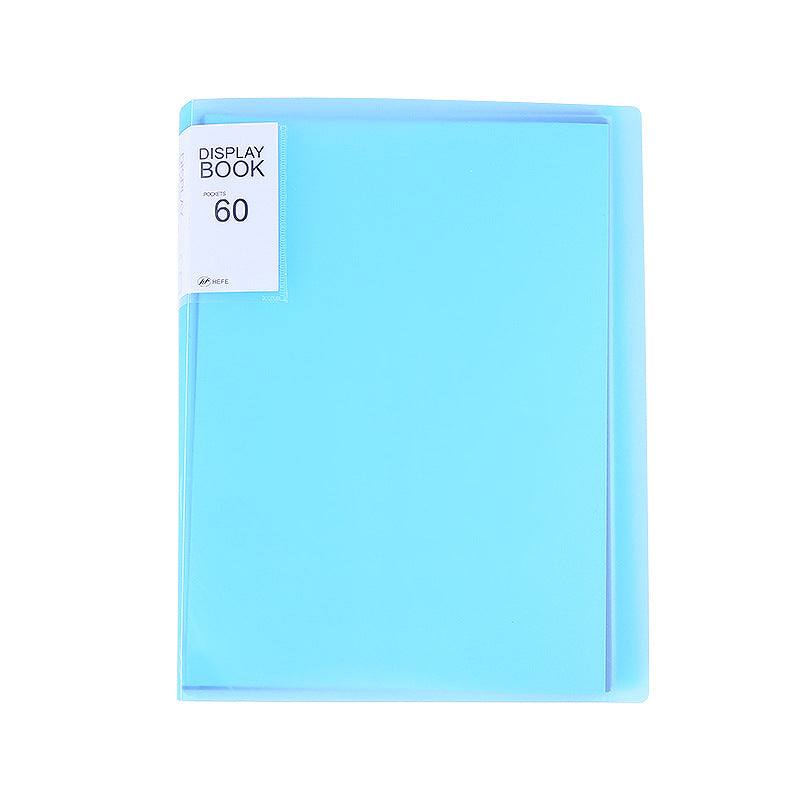 a blue display book