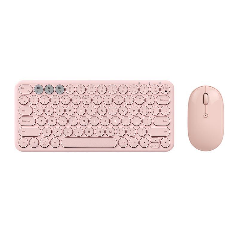 Keyboards - Rechargeable Keyboard Set - Pink / Mouse and keyboard set