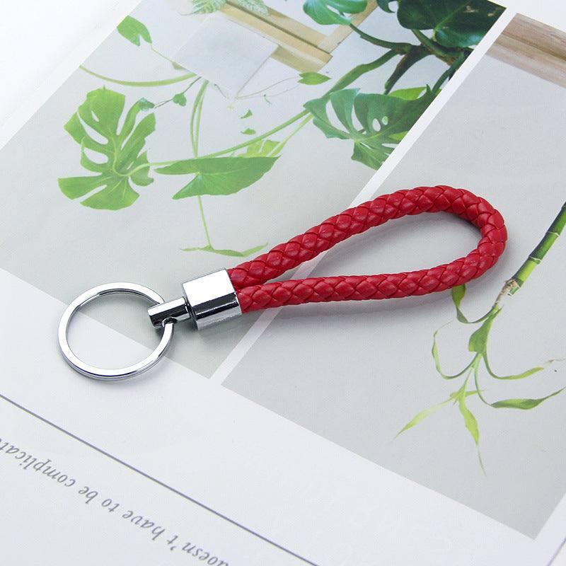 Keychain Wristlet - Keychain Wristlet - Faux Leather - Red