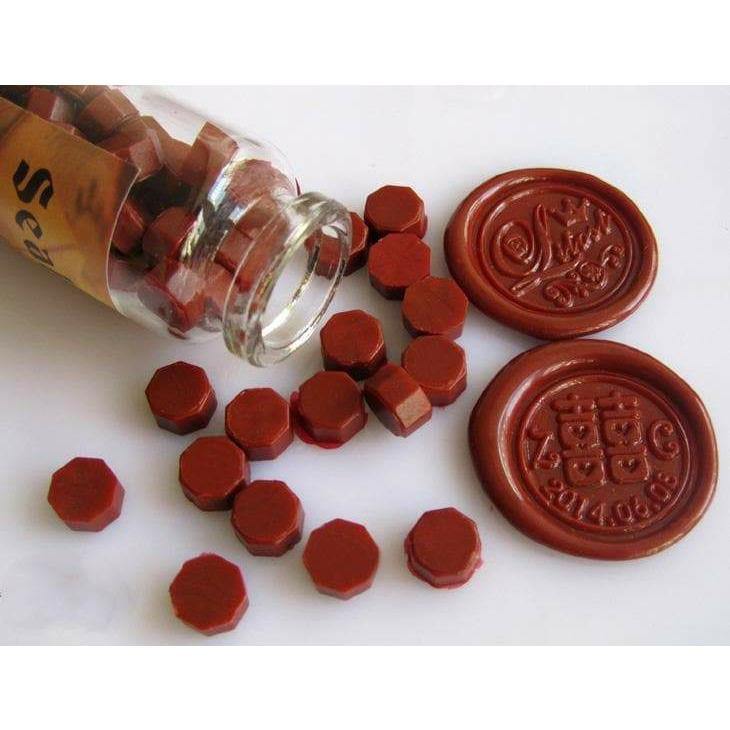 Raw Candle Wax - Colored Sealing Wax - Brownish red