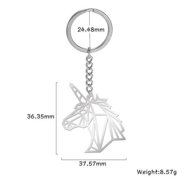 Keychains - Geometric Keychain - Unicorn
