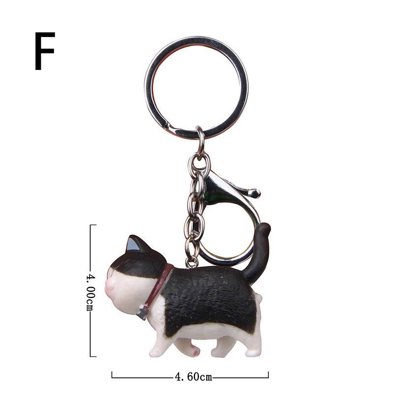Keychains - Kawaii Keychain - Fat Cat - Black/White