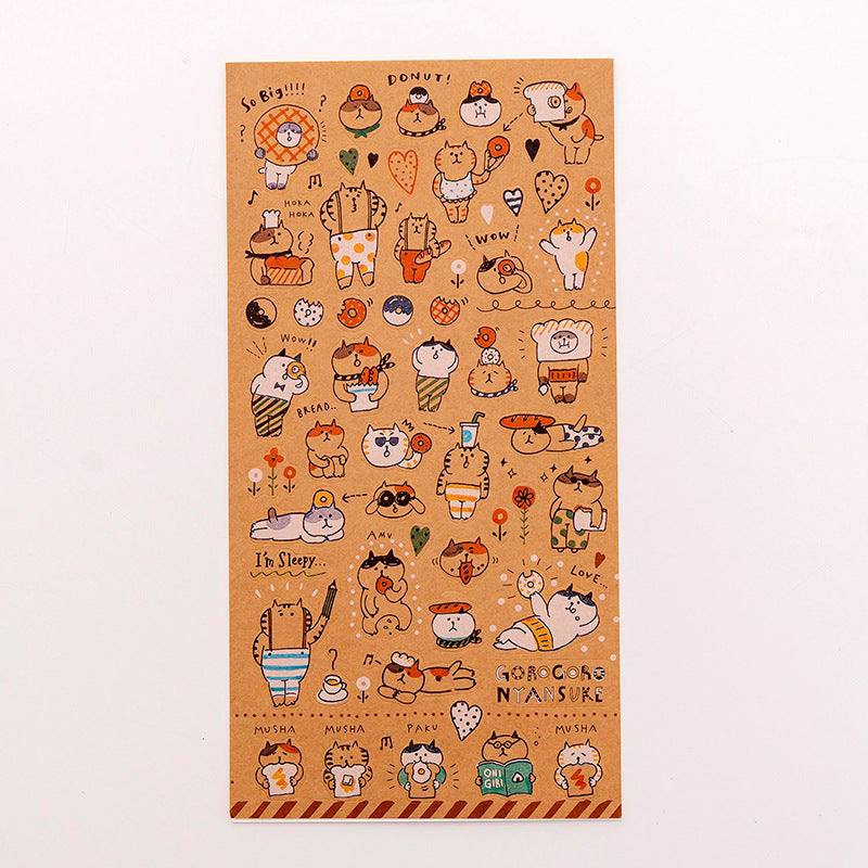 Sticker Sheets - Vintage Animal Stickers - Gorogoro Yansuke