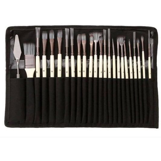 Paint Brushes - Painting Brush Set for Acrylic, Watercolor and Oil Paint - White